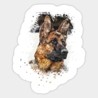 Old German Shepherd Dog Sticker